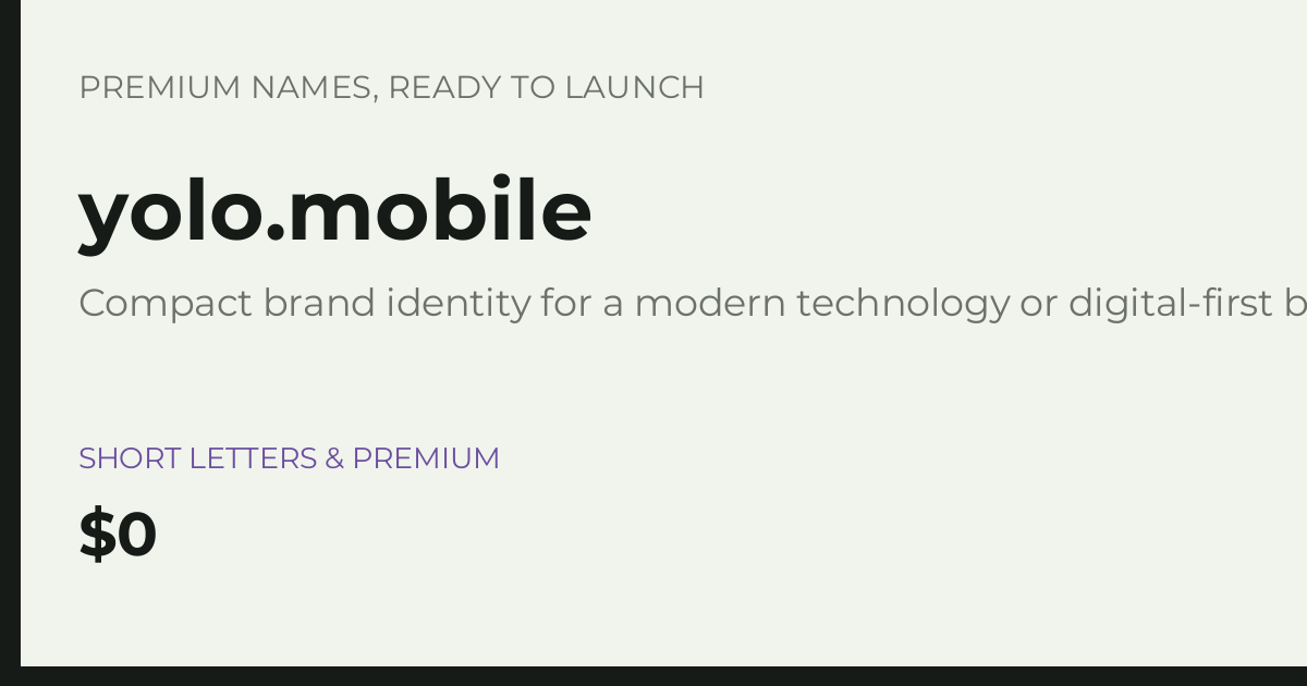 Brand preview for yolo.mobile