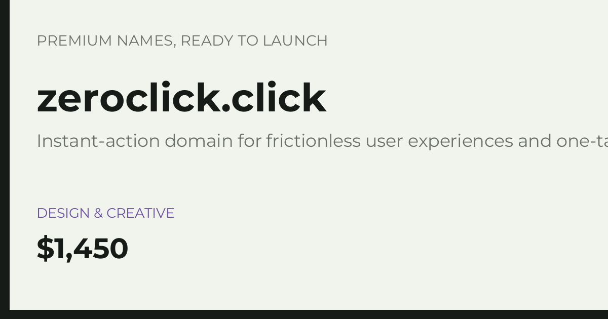 Brand preview for zeroclick.click
