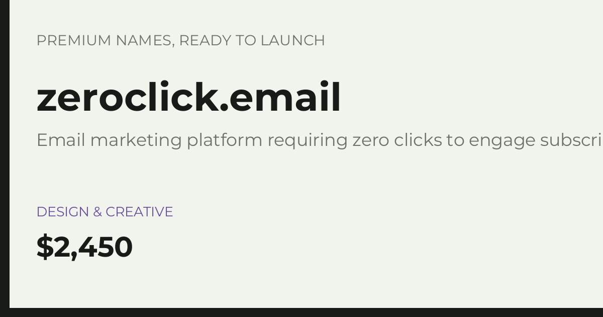 Brand preview for zeroclick.email